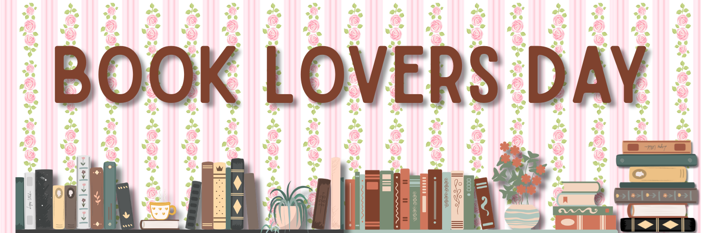 Decorative with text: "Book Lovers Day"